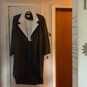 Black and White Pinstripe Blazer and dress set